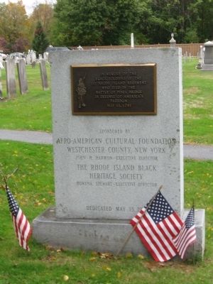 Black Soldiers of the 1st Rhode Island Regiment Marker image. Click for full size.
