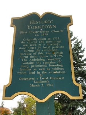 First Presbyterian Church Marker image. Click for full size.