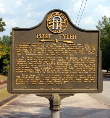 Fort Tyler Marker image. Click for full size.