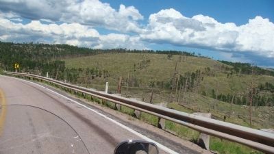 Jasper Fire Remnants from the Highway. Click for full size. Jasper Fire Remnants from the Highway image. Click for full size.