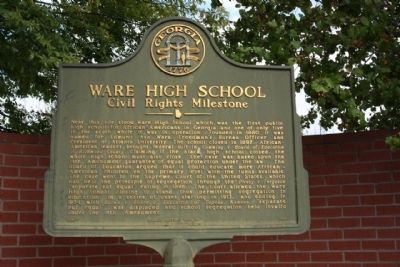 Ware High School Marker image. Click for full size.