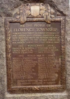 Florence Township War Memorial image. Click for full size.
