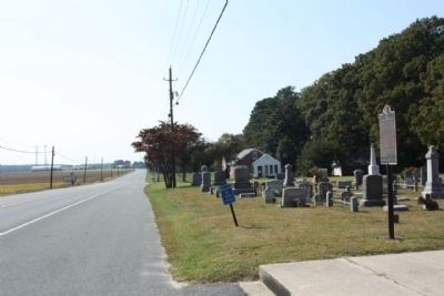 Zion United Methodist Church Marker, as seen looking west along Beach Highway (State Road 16) image. Click for full size.