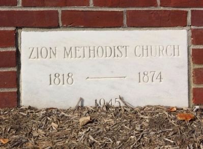 Zion United Methodist Church Cornerstone image. Click for full size.