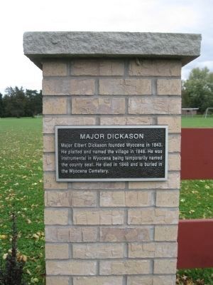 Major Dickason Marker. Click for full size. Major Dickason Marker image. Click for full size.
