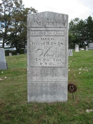 Gravestone of Major Dickason. Click for full size. Gravestone of Major Dickason image. Click for full size.