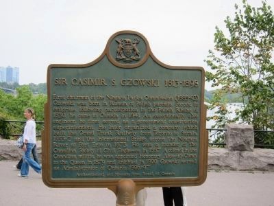 Sir Casimir S. Gzowski Marker - west-facing side image. Click for full size.