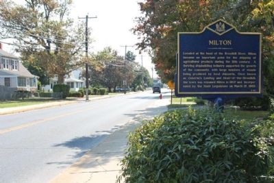 Milton Marker, looking south along Union Street (State Route 5) image. Click for full size.