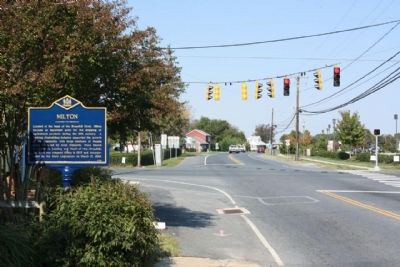 Milton Marker, near the intersection of Route 5 , and Beach Highway, Route 16 image. Click for full size.