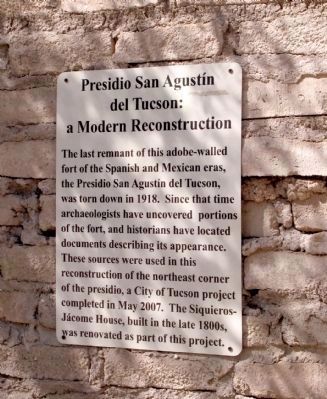 Presidio del Tucson: A Modern Reconstruction. Click for full size. Presidio del Tucson: A Modern Reconstruction image. Click for full size.