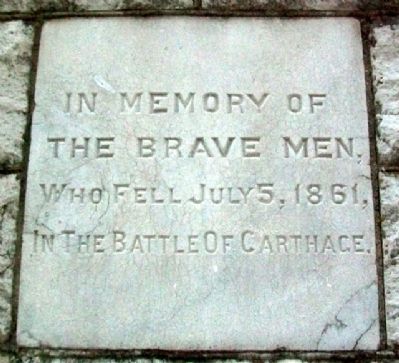Battle of Carthage Memorial Dedication image. Click for full size.