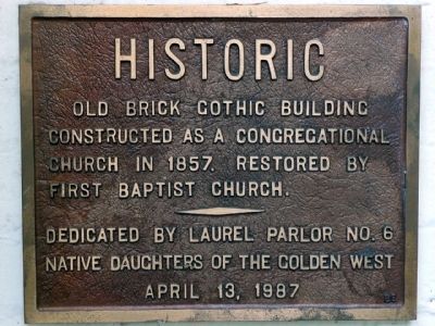 Old Brick Gothic Building Marker image. Click for full size.