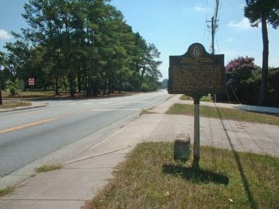 Pierce Memorial Methodist Church Marker, looking south along Jackson Road image. Click for full size.