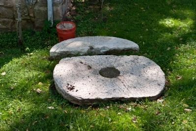 Old, Broken Millstone Next to the Old Mill image. Click for full size.