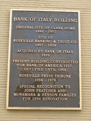 Bank of Italy Building Marker image. Click for full size.