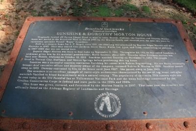 Sunshine & Dorothy Morton House Marker. Click for full size. Sunshine & Dorothy Morton House Marker image. Click for full size.