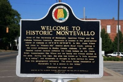 Welcome To Historic Montevallo Marker Side A image. Click for full size.