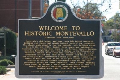 Welcome To Historic Montevallo Marker Side B image. Click for full size.