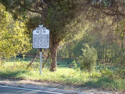 Point of Fork Marker. Click for full size. Point of Fork Marker image. Click for full size.