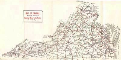 1929 Virginia Historical Marker Letter Routes image. Click for full size.
