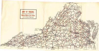 1932 Virginia Historical Marker Letter Routes image. Click for full size.