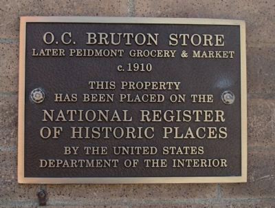 O.C. Bruton Store Marker. Click for full size. O.C. Bruton Store Marker image. Click for full size.