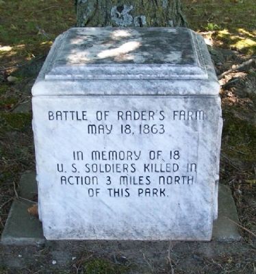 Battle of Rader's Farm Monument. Click for full size. Battle of Rader's Farm Monument image. Click for full size.