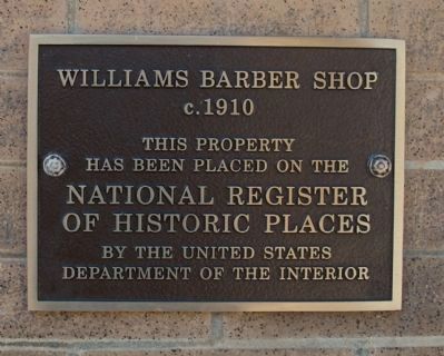 Williams Barber Shop Marker image. Click for full size.