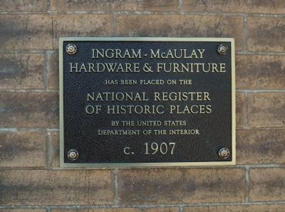 Ingram McAulay Hardware & Furniture Marker image. Click for full size.