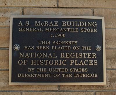 A.S.McRae Building Marker. Click for full size. A.S.McRae Building Marker image. Click for full size.