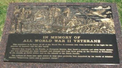 Veterans Memorial of Timeless Honor WWII. Click for full size. Veterans Memorial of Timeless Honor WWII image. Click for full size.