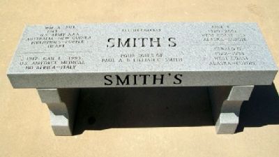 Veterans Memorial of Timeless Honor Bench. Click for full size. Veterans Memorial of Timeless Honor Bench image. Click for full size.