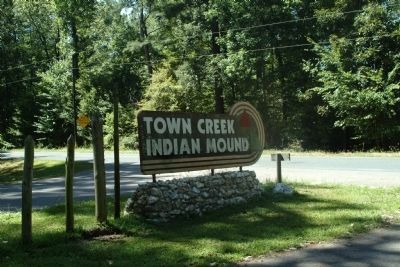 Town Creek Indian Mound Entrance Sign image. Click for full size.