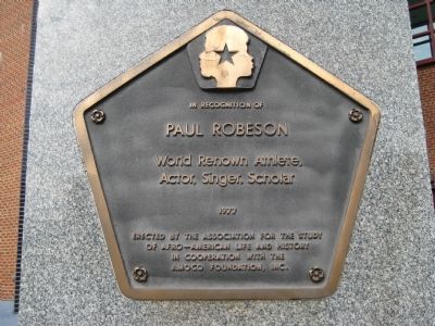 Paul Robeson Marker image. Click for full size.
