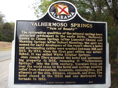 Valhermoso Springs Marker. Click for full size. Valhermoso Springs Marker image. Click for full size.