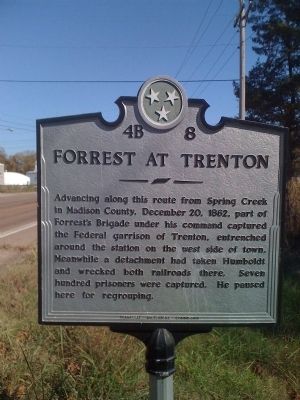 Forrest at Trenton Marker. Click for full size. Forrest at Trenton Marker image. Click for full size.