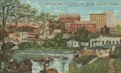 Bird's-eye View of Greenville from Furman University Campus. Click for full size. Bird's-eye View of Greenville from Furman University Campus image. Click for full size.