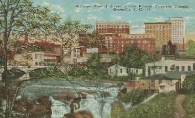 Bird's-eye View of Greenville from Furman University Campus image. Click for full size.