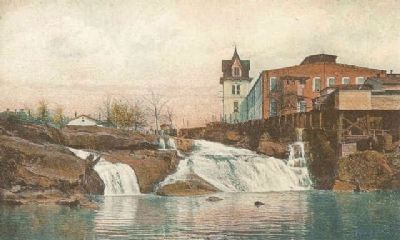 Camperdown Mill No. 2 (South Facade)<br>and Reedy River Falls. Click for full size. Camperdown Mill No. 2 (South Facade)<br>and Reedy River Falls image. Click for full size.