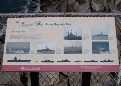 The Chesapeake Bay : History Happened Here Your Navy at Work Marker image. Click for full size.