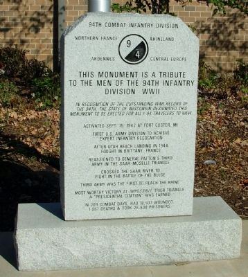 94th Combat Infantry Division Marker image. Click for full size.