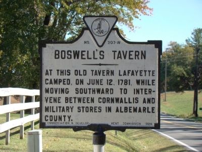 Boswell’s Tavern Marker image. Click for full size.