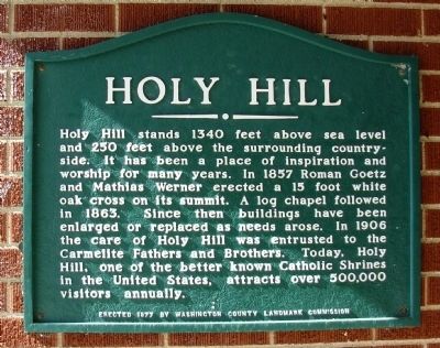 Holy Hill Marker image. Click for full size.