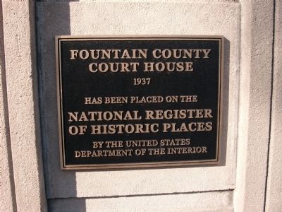 Fountain County (Indiana) Court House Marker image. Click for full size.