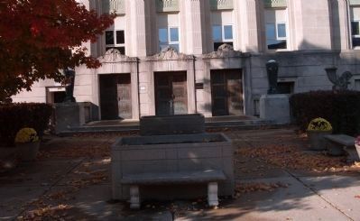 Wide View - - Fountain County (Indiana) Court House Marker image. Click for full size.