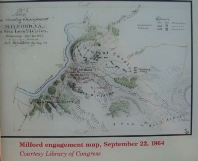 Milford Engagement Map, September 22, 1864 image. Click for full size.