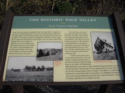 The Historic Page Valley Marker image. Click for full size.