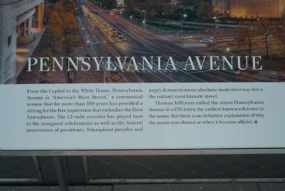 Pennsylvania Avenue Marker Panel 1 image. Click for full size.