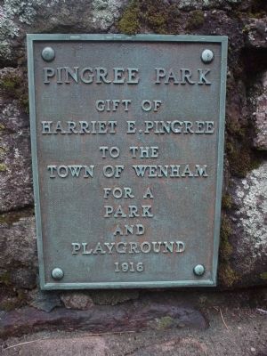 Pingree Park Dedication Plaque. Click for full size. Pingree Park Dedication Plaque image. Click for full size.