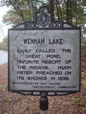 Wenham Lake Marker image. Click for full size.